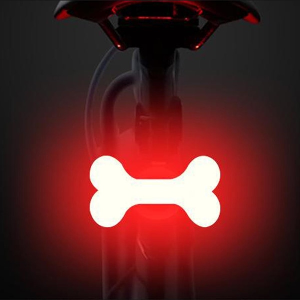 Super Bright Led sykkellys, hodebaklys, baklys for landeveissykkel, Mtb, Sykling - Bone