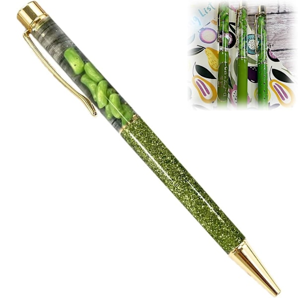 Pickle Pen Funny Gift Mini Pickles Pen Pickle Lover Kuulakärkikynä Pickle Lover Lahjat Metalliset kelluvat kynät Green B