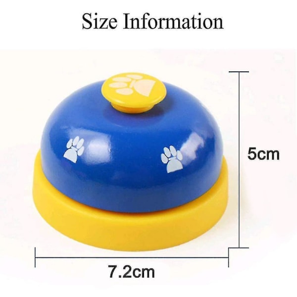 Pet Bell, 2-pack metall hund med halkfri gummi hunddörr Blue