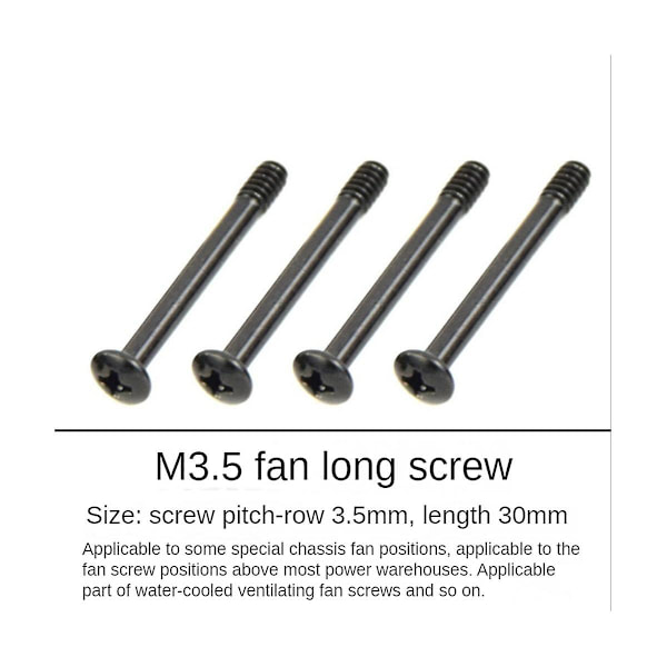 25kpl 6 -32x30mm pidennetty pyöreäpäinen kiinnitysruuvi PC- case Näytönohjaimen jäähdytin Jäähdytin Vesijäähdytys Black