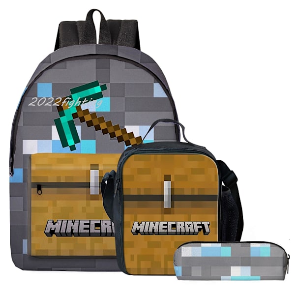 Minecraft Spel Ryggsäck Printe Pojkar Flickor Skolväskor Kapacitet Skol Elever Barn Anime Tecknad Vattentät Mochilas multi