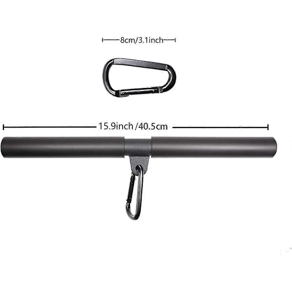 Lige Stang Triceps Biceps Pull Up Bar med Bløde Håndtag og Karabinhage