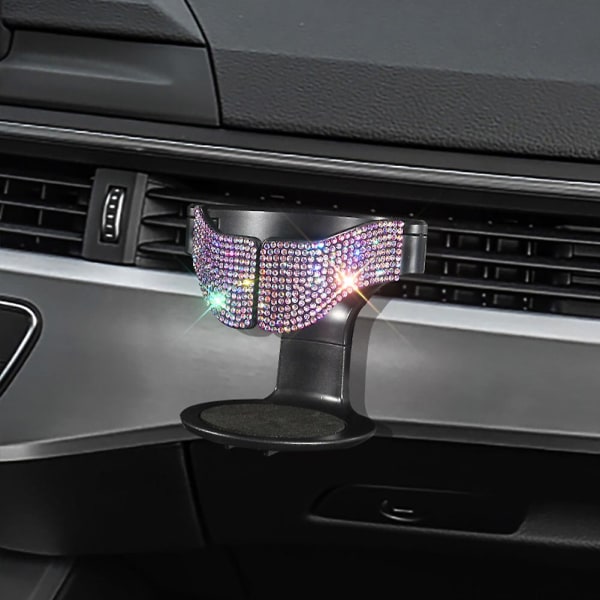Auton tuuletusaukon juomakuppipulloteline Timantti tekojalokivi vesipulloteline juomakuppikiinnike Bling autotarvikkeet - juomatelineet Without Diamond