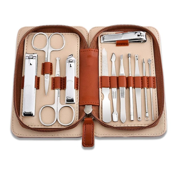 Professionella delar av rostfritt stål Nagelband och nagelvårdsverktyg Grooming Kit för case