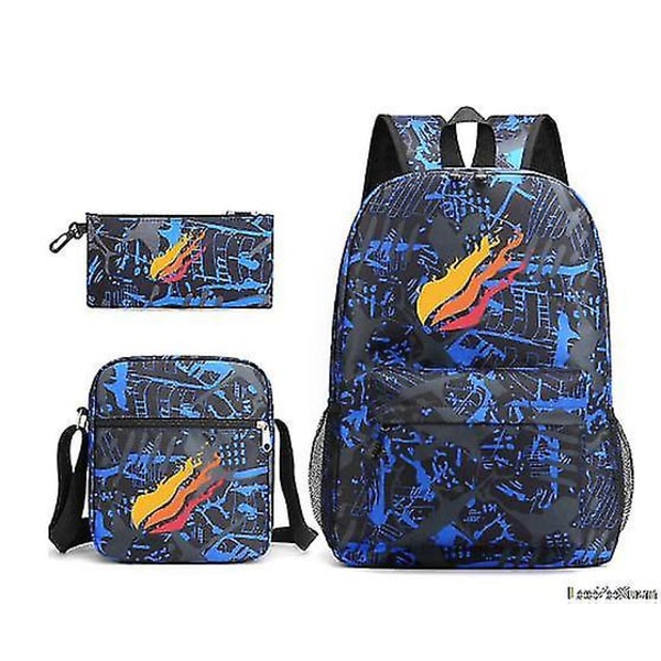 Prestonplayz Ryggsäck för pojkar Flickor Casual School Student Tonåring Anti-stöld ryggsäck Luminous Keychain 6