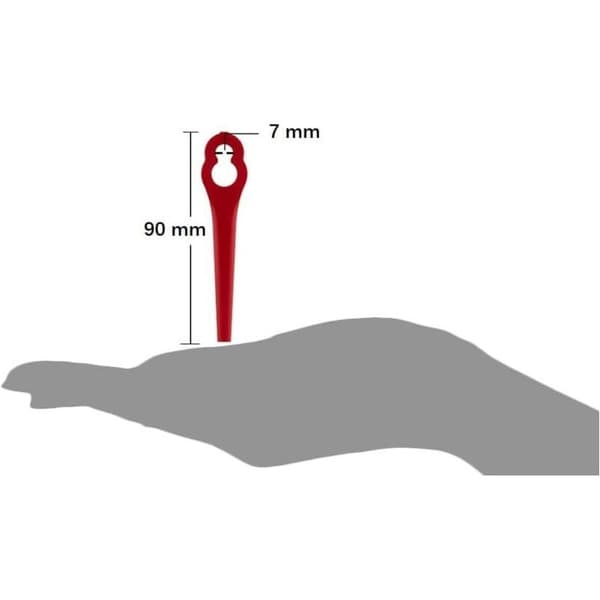 Pakke med 100 erstatningsblader for Einhell gresstrimmere, Einhell trådløse plastblader Red