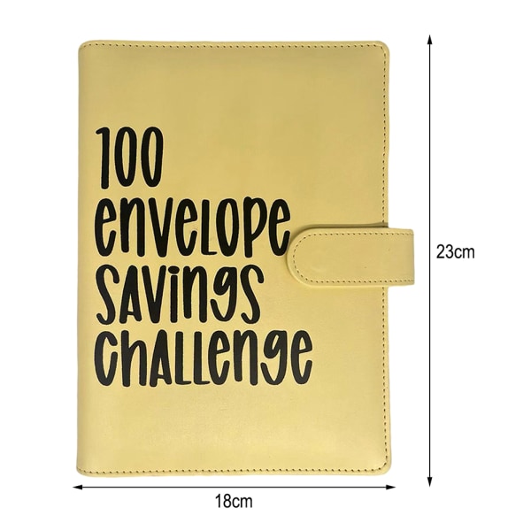 100 kuvert Pengar å spare utfordringer Notebook Budget Pärm Bok Pengaplaneringsspill for Auldts Kids Black
