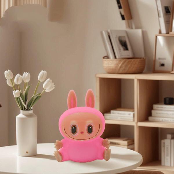 Monsters Varm - Ton Tryck - Kontroll Nattlampa, USB - Laddad, Mysig Sovrumstimer Present till Barn (rosa) rosa pink Warm light