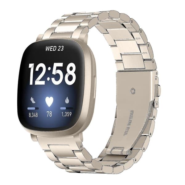 Urrem i rustfritt stål for Fitbit Sense/Fitbit Versa 3 Smart Watch