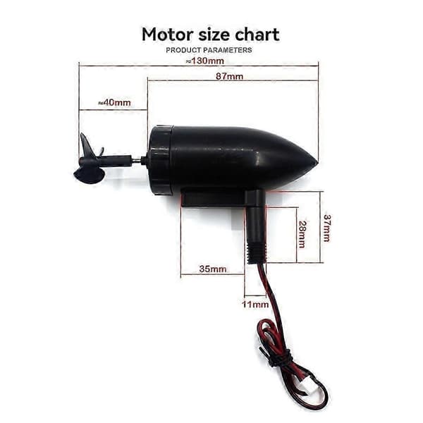 Agnbåd Undervandsmotor Propeller Bådtilbehør DIY Modificerede Sæt til Flytec 2011-5 Fiskeri B Black