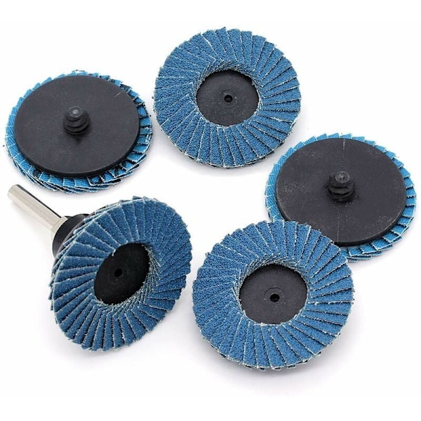 31 stk. 2 tommer 50 mm slibeskiver lamelskiver 40 korn, 60 korn, 80 korn
