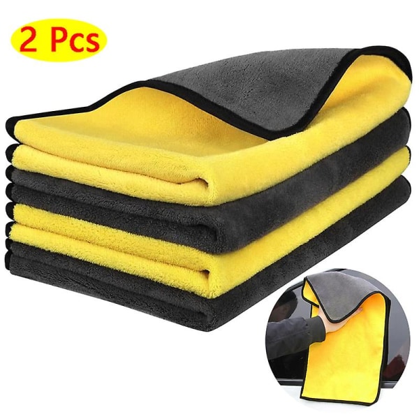 2 stk/parti 30x30/40/60cm Bilvask Microfiber Håndklæde Bil Rengøring Tørreklud Bilpleje Klud Mikrofiber Håndklæde Bil Microfiber Klud - Bil Håndklæde Brown 1Pc
