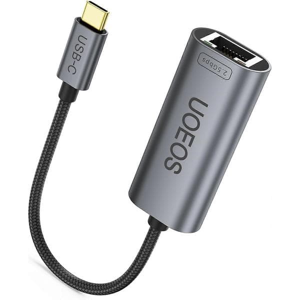 USB C - Ethernet-sovitin, 2,5 Gbps USB C - RJ45 Ethernet-muunnin, Thunderbolt 4/3 -yhteensopiva, 2,5 G Ethernet-sovitin