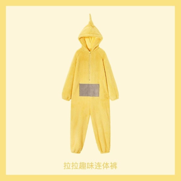 2024--vuxen Teletubbies kostym Rolig Tinky Winky Onesies Po Lala Dipsy Cosplay Pyjamas Pyjamas Halloween Jul Sovkläder Jumpsuit S Tinky Winky Costume XL