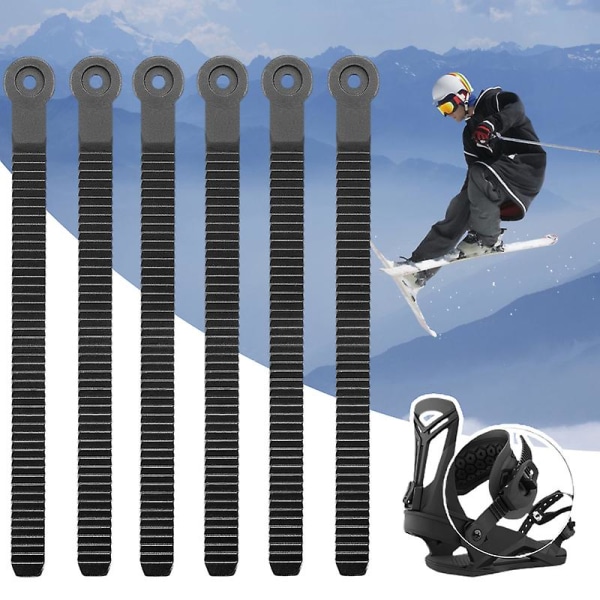 Snowboard ankel Stige bindingserstatning Solid universal enkel installasjon Ankel stropp Snowboard bindingsdeler 6pcs