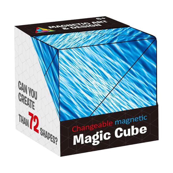Fidget Magnet Cube: Unikke mønstre, Premium kvalitet, Ubegrænset sjov blue