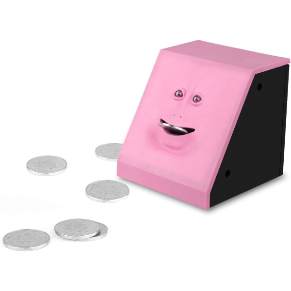 Nyhet Ansikte Bank Mynt Äta Sparbank Barn Pengar Sparande Samling Spargris (rosa) Pink