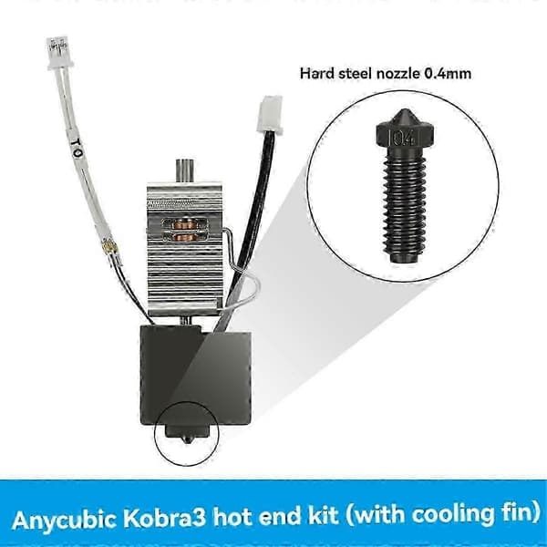 Til 3 Hotend Dyse Termistor Varmerør Varmeblok med Køleplade til Kobra3 Reservedele B