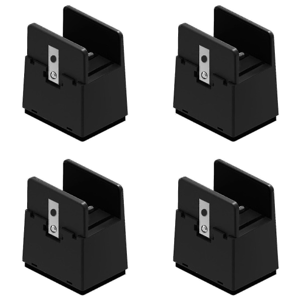 4x Sengemøbler Risers 5/10cm Heavy Duty Justerbare Skrivebordsløfter Leg Extend-jie Black 10cm