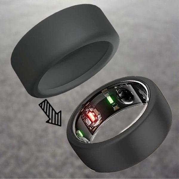 Silikonringsskydd för Oura Ring Gen 3 - Fungerar mot fall, halkfri, elastiskt skydd - S/M universell storlek - Lätt att använda - Smart Ring elastisk hylsa transparent S