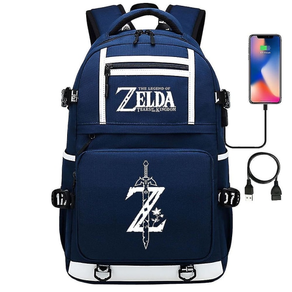 Breath Of The Wild Eye Game Usb-rygsæk - Perfekt Unisex rejsetaske til bærbar computer til cosplay, studerende og gamere 10
