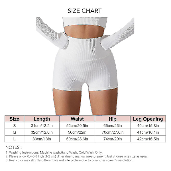 Kvinner Høy midje Booty Yoga Shorts Sommer Biker Shorts Atletisk Leggings Korte bukser For trening Løpe Gym Fitness Yoga Swan White L