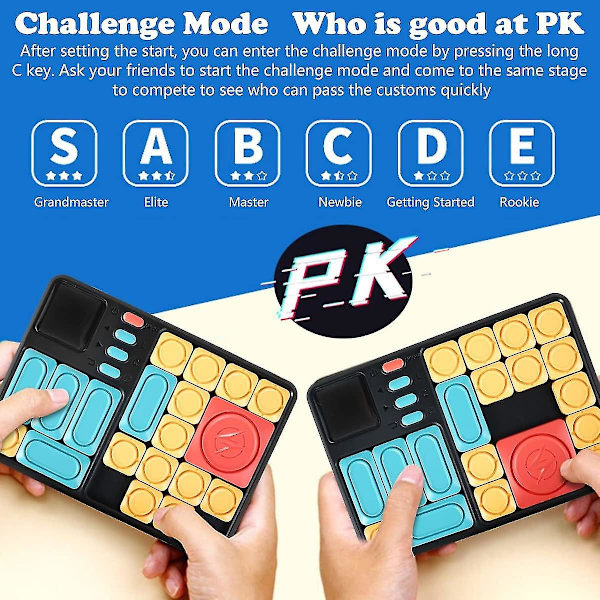 Super Slide Brain Games Brain Teaser Pusselspel Cirka 500 nivåer upp utmaningar Interactive Board Handheld Electronic Flow Slider Reseleksak