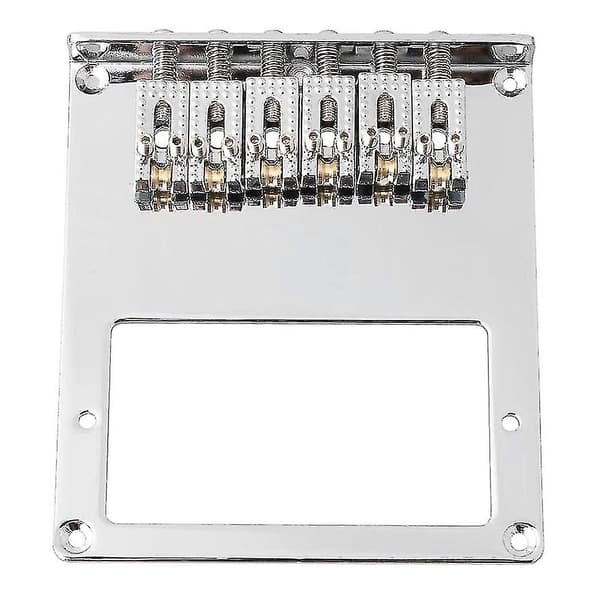 6 rullsadel 6-strängad Humbucker gitarrstall för Tele-gitarr (krom)