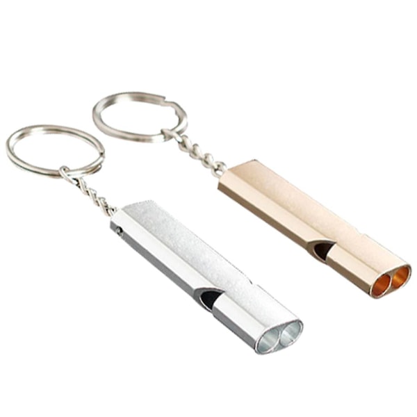 2 stk Survival Emergency Rescue Whistle Doble Tubes Høyfrekvent høyfrekvent utendørs fløyte for campingtrening Vandring