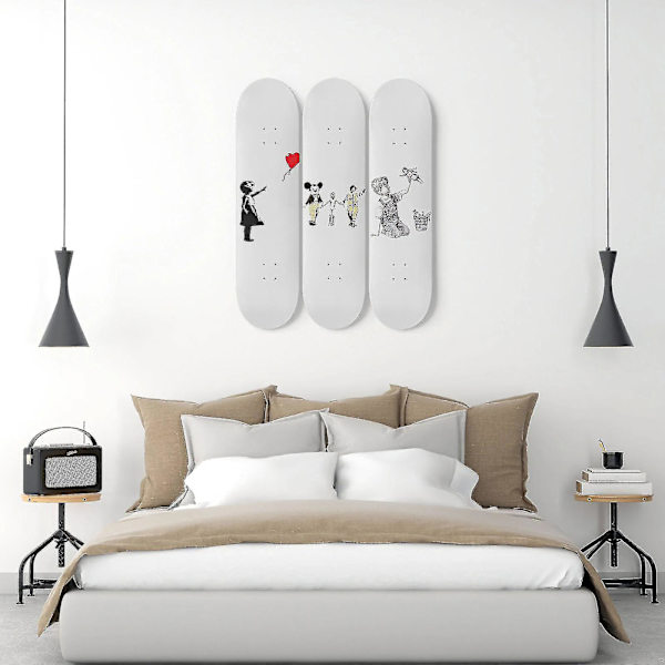 2 stk Skateboard Vægmontering Skateboard Display Hanger Skateboard Hanger Krog Lodret og Vandret Til Skateboard Deck Display Opbevaring