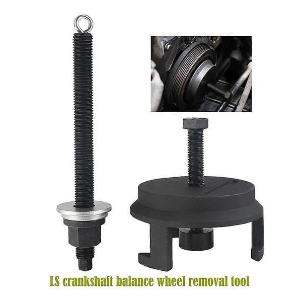 LS Harmonic Balancer Installation Puller Pulley Tool Kit för Chevrolet SBC BBC GM 5.3 5.7 6.0 6.2L Svart