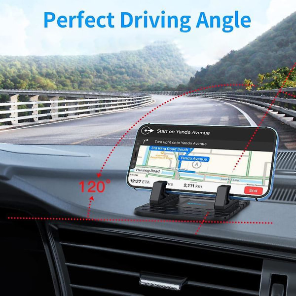 Silikoni auton kojelauta Liukumaton Mat Pad Mount Autopuhelinteline Puhelinteline GPS-teline Universal Autotarvikkeet Sisustus| | Orange