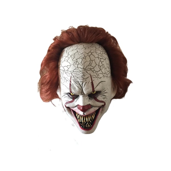 Clown Mask Latex Skräck Cosplay Prop Halloween Vuxen