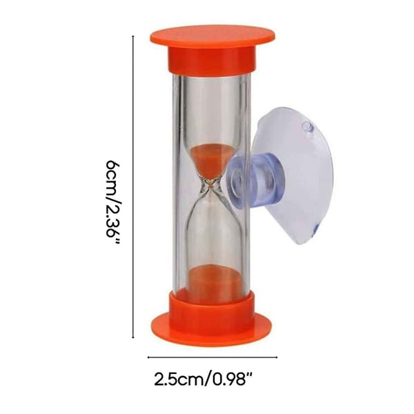 2 minutters timeglass timer med sugekopp dusj tannbørsting timer Orange