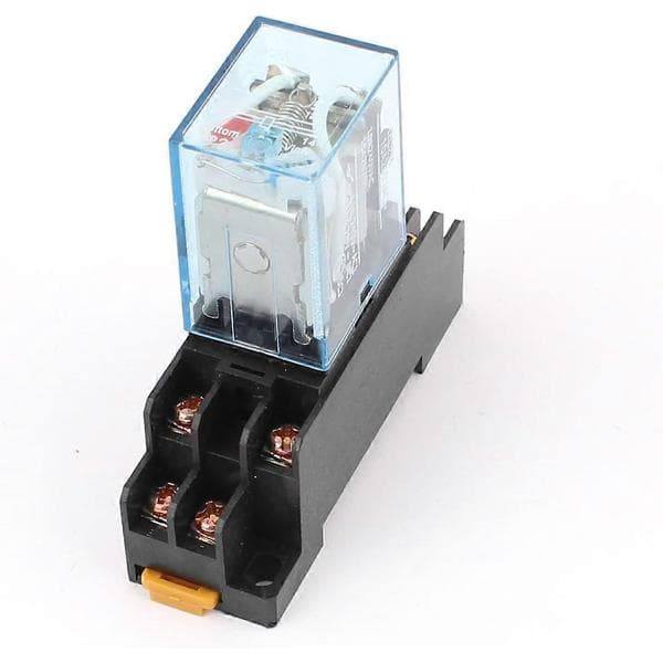 110V spolekraftrelé 10A DPDT LY2NJ med PTF08A sokkelbase