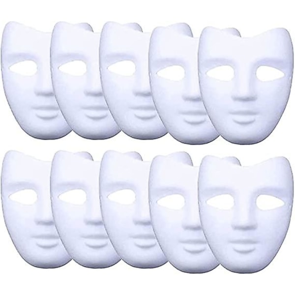 Gør-det-selv-hvidpapirmaske Pulp Blank Håndmalet Maske Personlighed Kreativ Gratis Design Maske