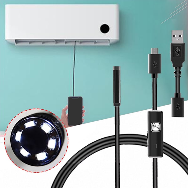 7 mm matkapuhelimen endoskooppi vedenpitävä putkiendoskooppi kamera USB universal teollisuusendoskooppi Multicolor