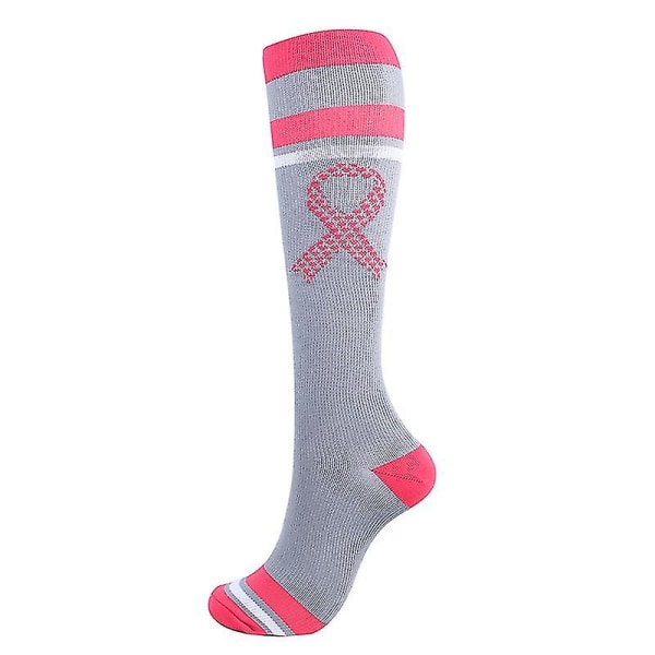 Nurse Calf Sokker Sportssokker Solid Grey Ribbon S M