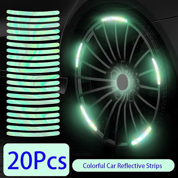 Reflekterende Stripe Tape Bil Motorcykel Hjul Nav Sticker Køresikkerhed Lysende Universal Sticker Til Bil Styling Tilbehør| |