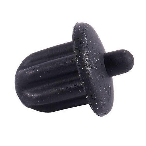 10x Sort Gummi 6,35 mm Audio Jack PC DVD Mikrofon Stik Støvhætte Black