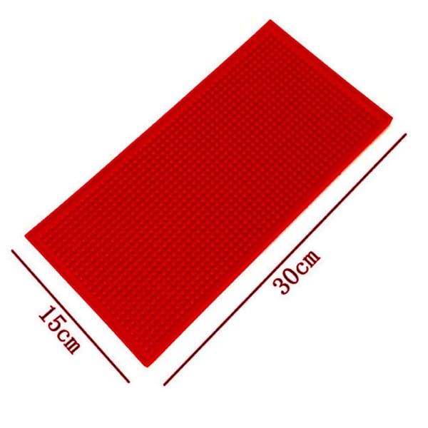 Halkfri gummistångsmatta Bar Runner Glas Droppbricka Öl Dryckesskena Servicematta B 15cmx30cm