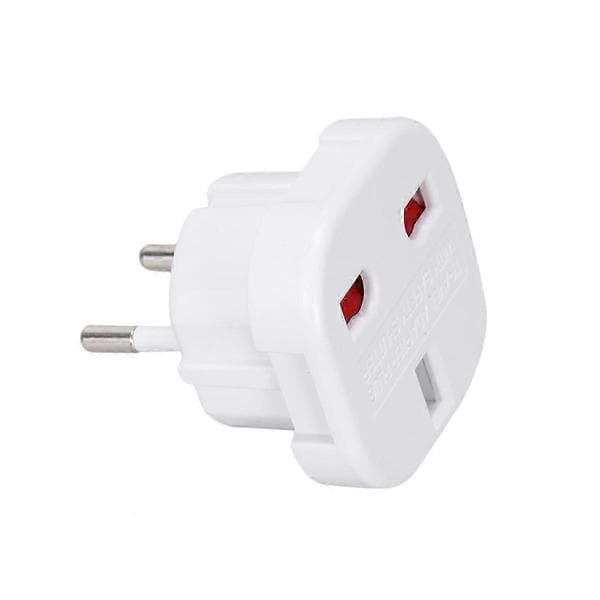 Reiseadapter kompatibel med EU med universell pluggkonverterer White