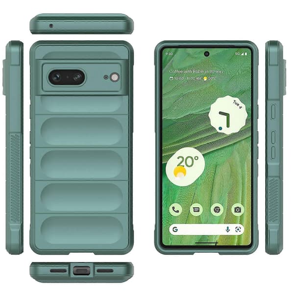 Google Pixel 7 Magic Shield TPU + flanelli puhelinkotelo Grey