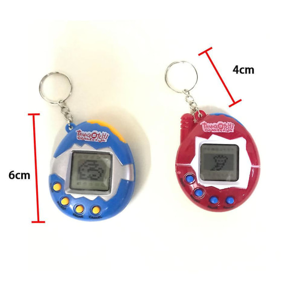 Tamagotchi Electronic Virtual Cyber ​​Pet Machine Retro Toy Game 90-luvun avaimenperä Red