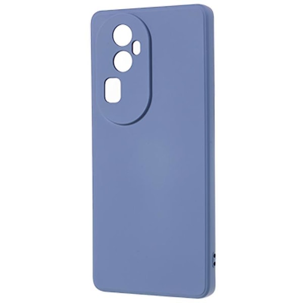 För Oppo Reno10 5G Gummerat TPU- phone case Candy Color Fiberfoder Anti- cover Lavender Grey