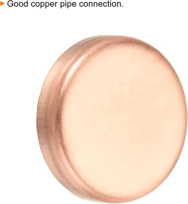Kobber Endehætte Rørfitting Svedprop Tilslutning 32mm (1.26\") Indvendig Diameter Til Vandrør VVS, Pakke Med 5