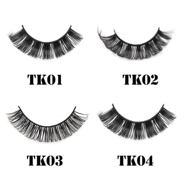 10 paria 3D Mink DD Curl -venäläisiä tekoripsiä TK04