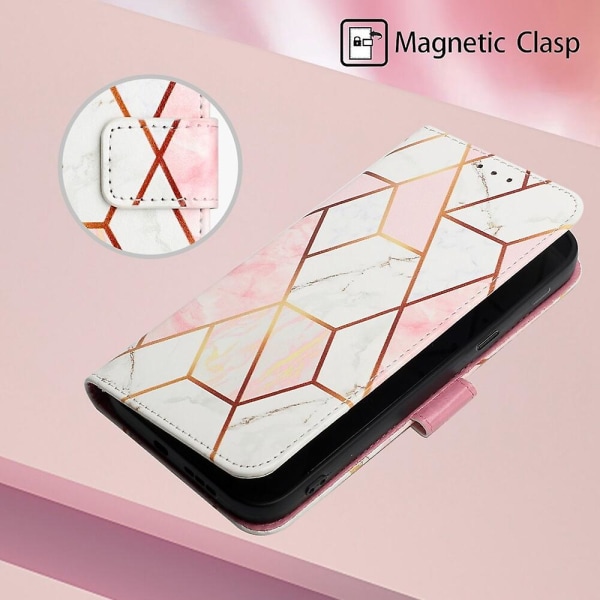 Taske til Oppo Find X5 Pro Cover Wallet Marmor Magnetic Læder Taske C4