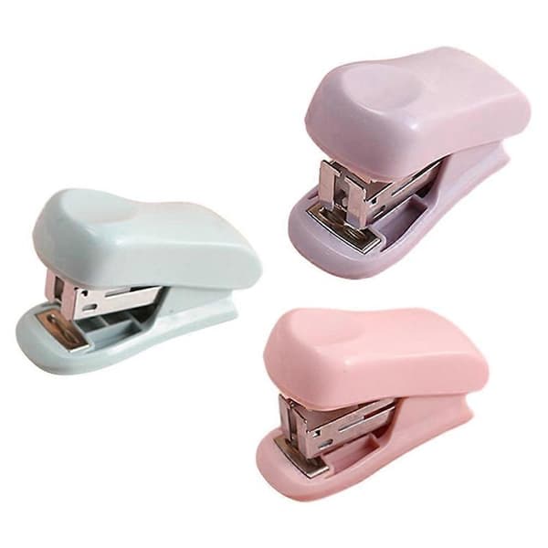 Sett med 3 fargerike mini-stiftemaskiner
