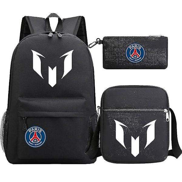 Messi Man Ryggsäck - Idealisk skolväska för kvinnor, män, tonårsflickor och pojkar - 3 st Laptop Casual Mochilas. 1